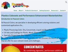 Tablet Screenshot of peacockcolors.com